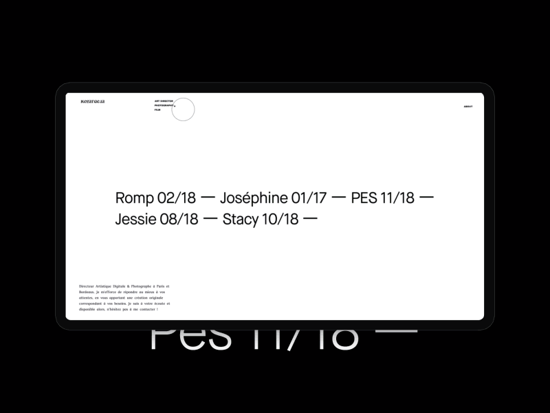 Projet Portfolio Regardela 02/19 — animation branding design gif graphic layout minimal motion print skew typography ui web website
