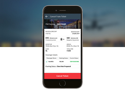 Cancel Train Ticket cancellation flow train ticket train ticket cancel page ui ux design uiux ux design