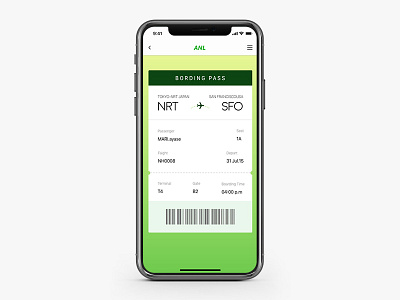 DailyUI_024 "Boarding Pass" dailyui dailyui024 dailyui100 ui xd