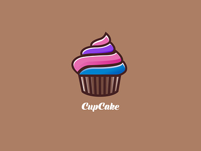 Cup Cake - Dailylogochallenge (Day 18) branding dailylogo dailylogochallenge day18 design icon illustration logo photoshop vector