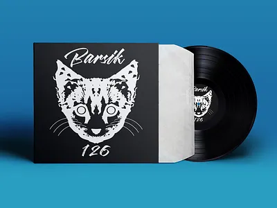 Barsik 126 Logo album cover album cover design beatmaker cat drawing cat logo design graphic design graphic art logo logo design music album music logo producer vector