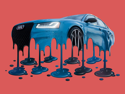 Melting Audi action actions audi design graphic design graphic art illustration melt meltdown melted melting melting picture photoshop photoshop action