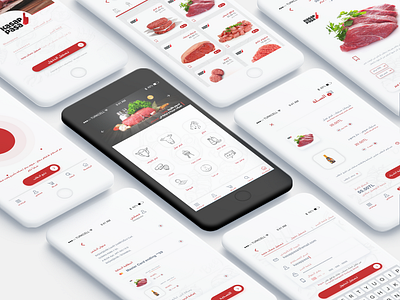 Kasappasa l App Meat shop app app apps application app branding arabic design branding design flat icon illustration logo meat photoshop sketch ui userexperiencedesign userinterface userinterfacedesign ux vector web