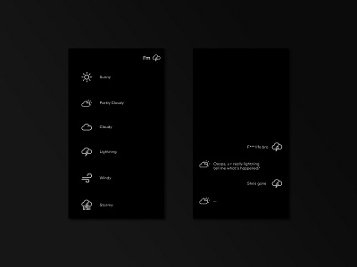 Weather Chat app chat chat app minimal ui weather