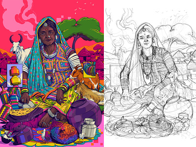 Colours unfaded by time art design fondation illustration nft rajasthan sajid