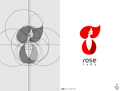 Rose Lady app app logo brand brand agency branding creative logo design designer golden ratio golden ratio logo graphic art graphic design logo graphic designer ladies logo logo app logo deisgn rose rose lady logo vector