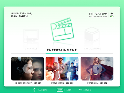 Daily UI - 025 TV App app application dailyui dailyui 025 design graphic movie television tv design tv show ui