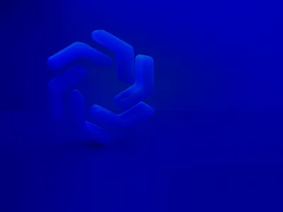 Icon Treynet 3d blue branding logo render treynet ui