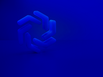 Icon Treynet 3d blue branding logo render treynet ui