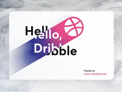Hello Dribbble community! debut firstshot hello dribbble invite