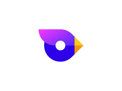 Bird abstract abstract art animal bird birdie blend branding cute deividas bielskis fresh colors geometric logo gradient gradients logo mark minimal modern o simple sing symbol