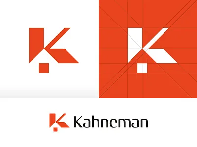Kahneman – Logo Design abstract k logo branding construction creative logo geometric grids home house k letter k logo logo design logodesign logotype minimal modern logo real estate roof window