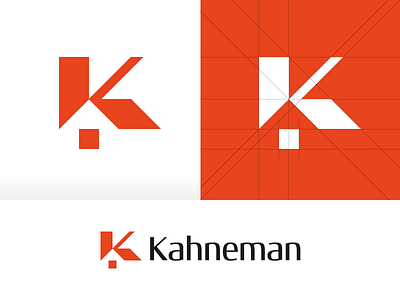 Kahneman abstract k logo brand designer branding construction creative logo custom logo design geometric graphic desinger grids home house k letter k logo designer logotype minimal modern logo real estate roof window