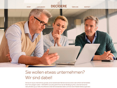 Decidere Consulting Website adobe xd branding design ui ux web