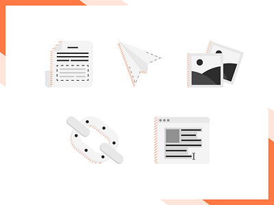 Advanced Web Ranking / Blog Icons advanced web ranking awr iconography icons illustration orange seo seo tool