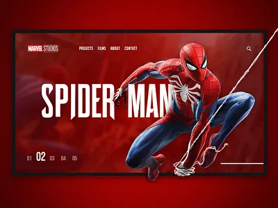 Spider Man design ui ux web website