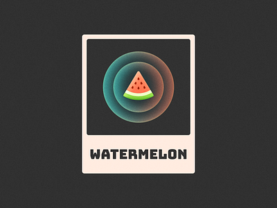 Watermelon! brand branding card figma fruit glow gradient grain icon illustration logo logo design mark noise pizza summer symbol texture tropical watermelon