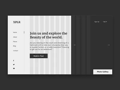 XPLR wireframe - WIP grid interface landing page process site travel ui ui deisgn ui interface user experience user interface ux ux design web deisgn website wip wireframe work in progress