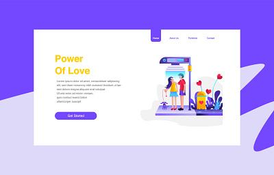 Power Of Love Illustration design flat illustration ui ux vector website