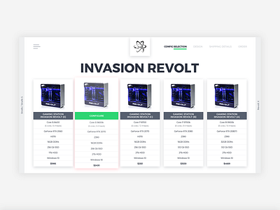 Configure your Invasion PC 👽 adobe black white branding clean creative creative design design e commerce graphicdesign inspiration logo luxury onlinestore photoshop shop store typography ui ux web