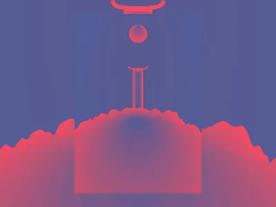 _B L O O D M O O N blend color illustration japan landscape minimal shape study tones vector vector art