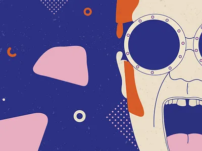 Elton John Illustration bold branding bright design elton john first dribble fun illustration illustration art music pattern promo rock wild