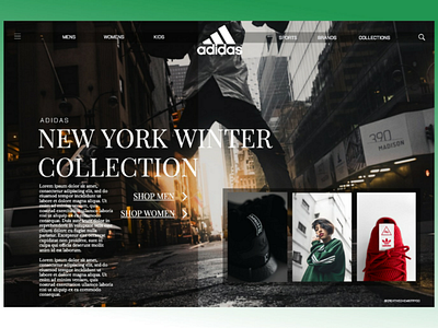 High Fashion Adidas website look adidas originals ui ux webdesign website