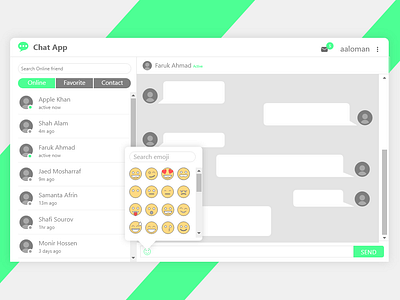 Chatting application concept chatting app ui ux design