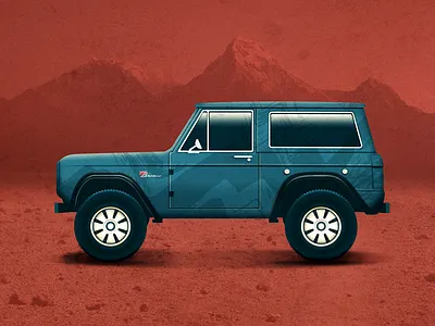 1966 Ford Bronco 1966 bronco car dirt ford illustration mountains outdoors photography texture