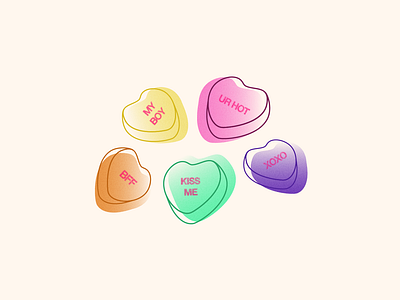 UR HOT bff clean conversation conversation hearts february happy hearts illustration illustrator kiss me love minimal my boy ur hot xoxo