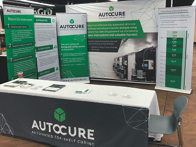 Auto Cure trade show booth banner booth design print trade show