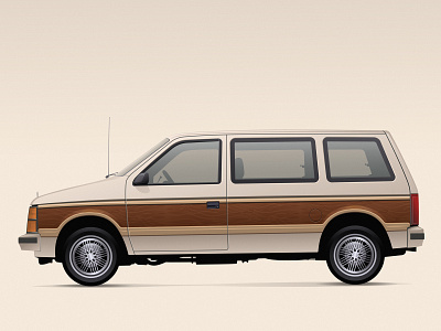 '84 Plymouth Voyager illustration van vector vehicle