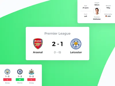 Live Scores App - Cards android app cosmicode creative design digital football graphics icon illustration ios layout mobile product sketch sport studio ui ux visual