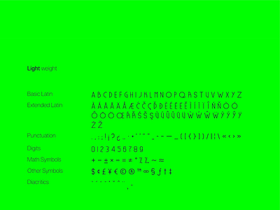 Iceland Typeface | Light - Full Set iceland type type art type challenge typeface typeface design typeface designer typefaces