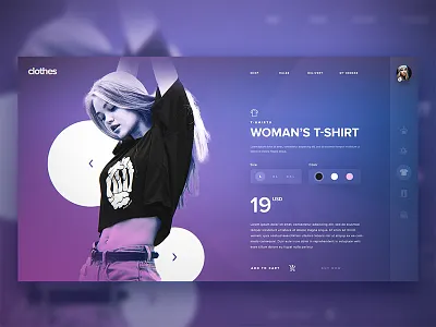 Clothes Shop Concept app colorful contrast dekstop design fonts gradient landing modern portfolio slider ui ux web woman