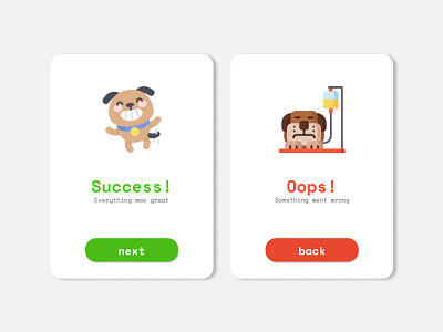 Daily UI challenge #011 — Flash Message (Error/Success) 011 app daily 100 daily challange dailyui dailyui 011 design design app dog error success typography ui