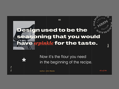 Quotes & Type Exploration Page — Daily UI Challenge #083 artdirection building case study concept daily homepage interaction userexperience ux