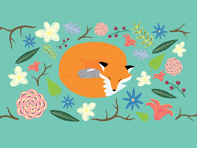 Fox & Hare design digital art illustration illustration art