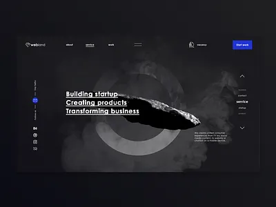 webland digital | about us about us circle company dark design developers digital page platform promotional service site slider space stone studio ui ux web web design