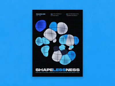 Poster blue c4d42 cinema 4d grid lines physician poster salvador dali shape elements soft spheres
