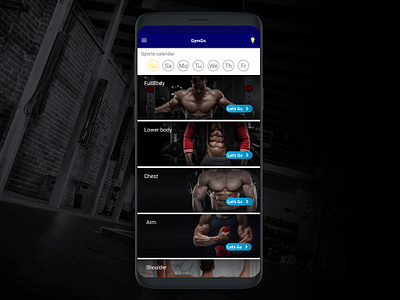 Gymgo app design fitness app ui workout app