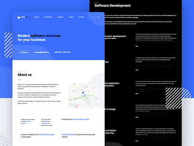 BB Agency | Landing page agency bit blue clean developement digital it landing modern product simple software ui ux