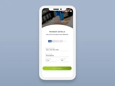 Credit Card Checkout app branding design flat green organic food ui ui ux