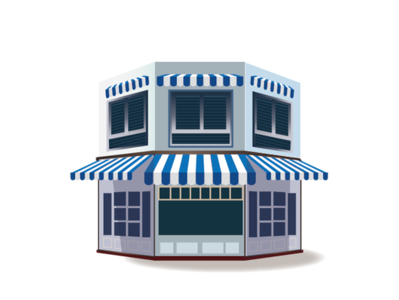 Shop building design illustration shop shop local summer vector