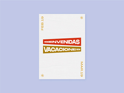 Poster Vacaciones poster type vacation