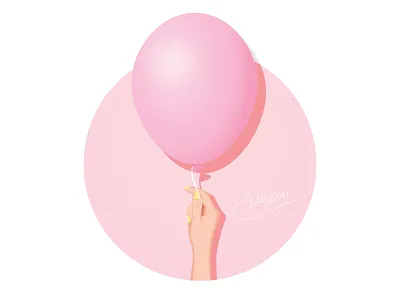 Pink Balloon balloon hand pink