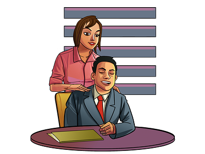 Office Illustration boy cute design girl illustration kids illustration office illustration