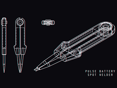 Pulse Battery Spot Welder flat illustration