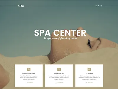 Landing Page - Nixe Wordpress Theme club design health holiday spa theme travel webdesign wordpress