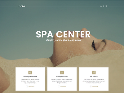 Landing Page - Nixe Wordpress Theme club design health holiday spa theme travel webdesign wordpress